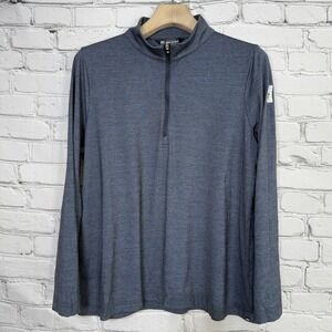Travis Mathew Women XXL Crestview 1/4 Zip Pullover Golf Vintage Indigo‎ Heather
